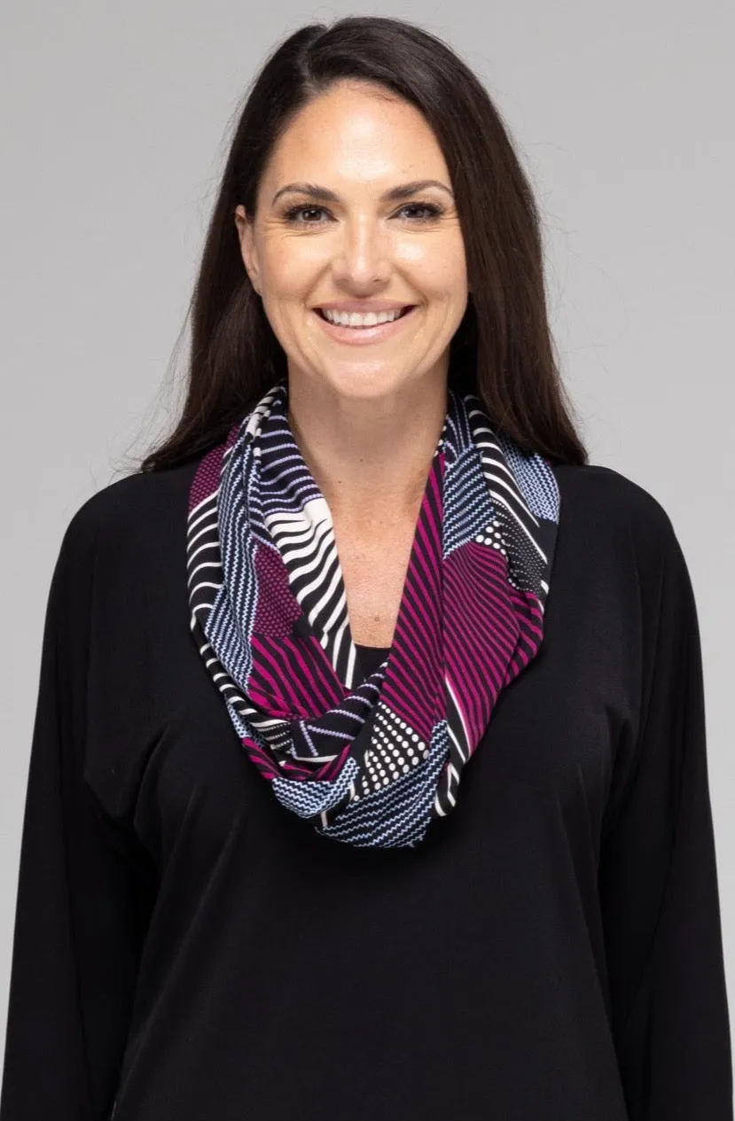 Wine Twisted Jersey Neck Scarf