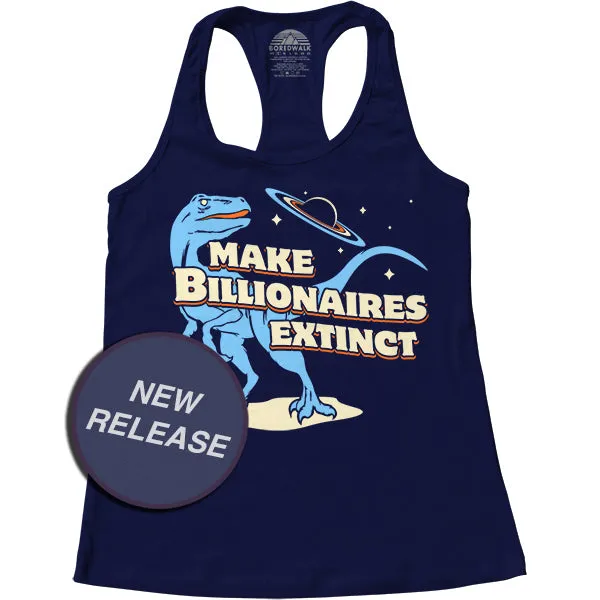 Women's Make Billionaires Extinct Racerback Tank Top