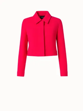 Wool Crêpe Double-Face Cropped Jacket