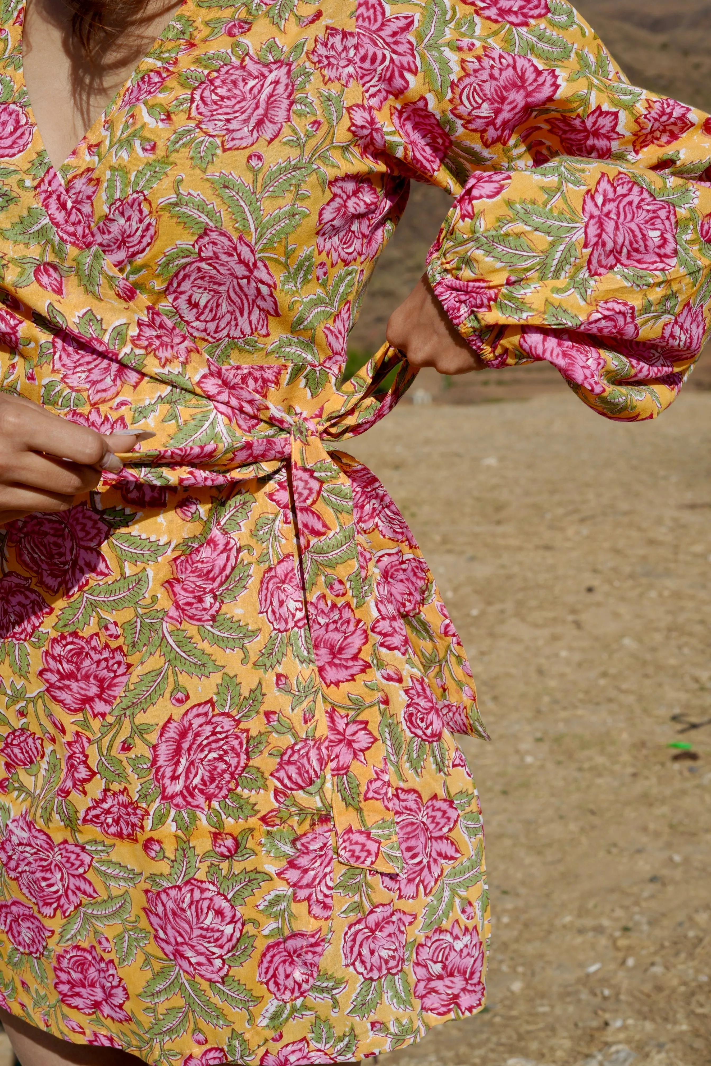 Wrap Around Dress (Yellow)