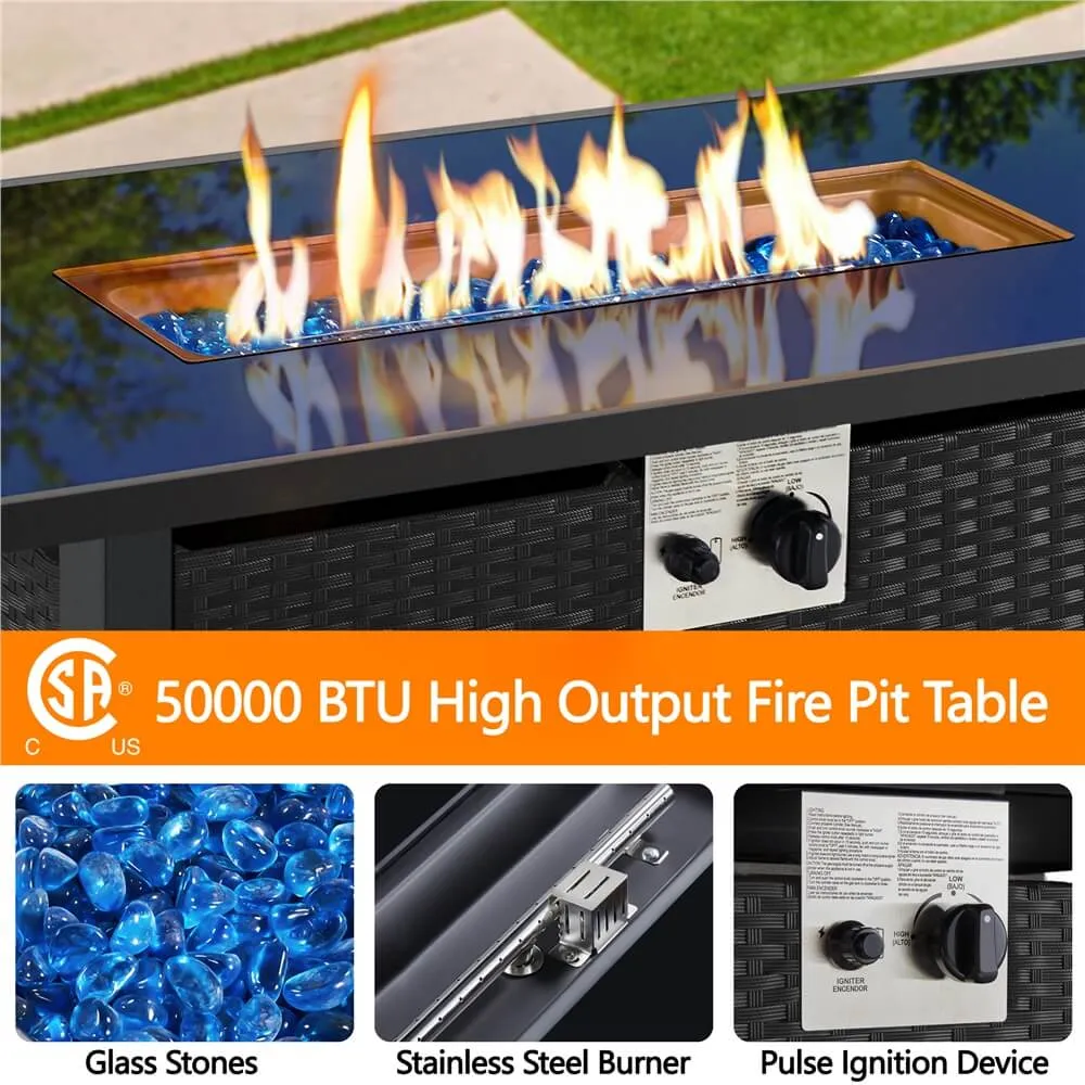 Yaheetech 43 Inch Propane Fire Pit Table