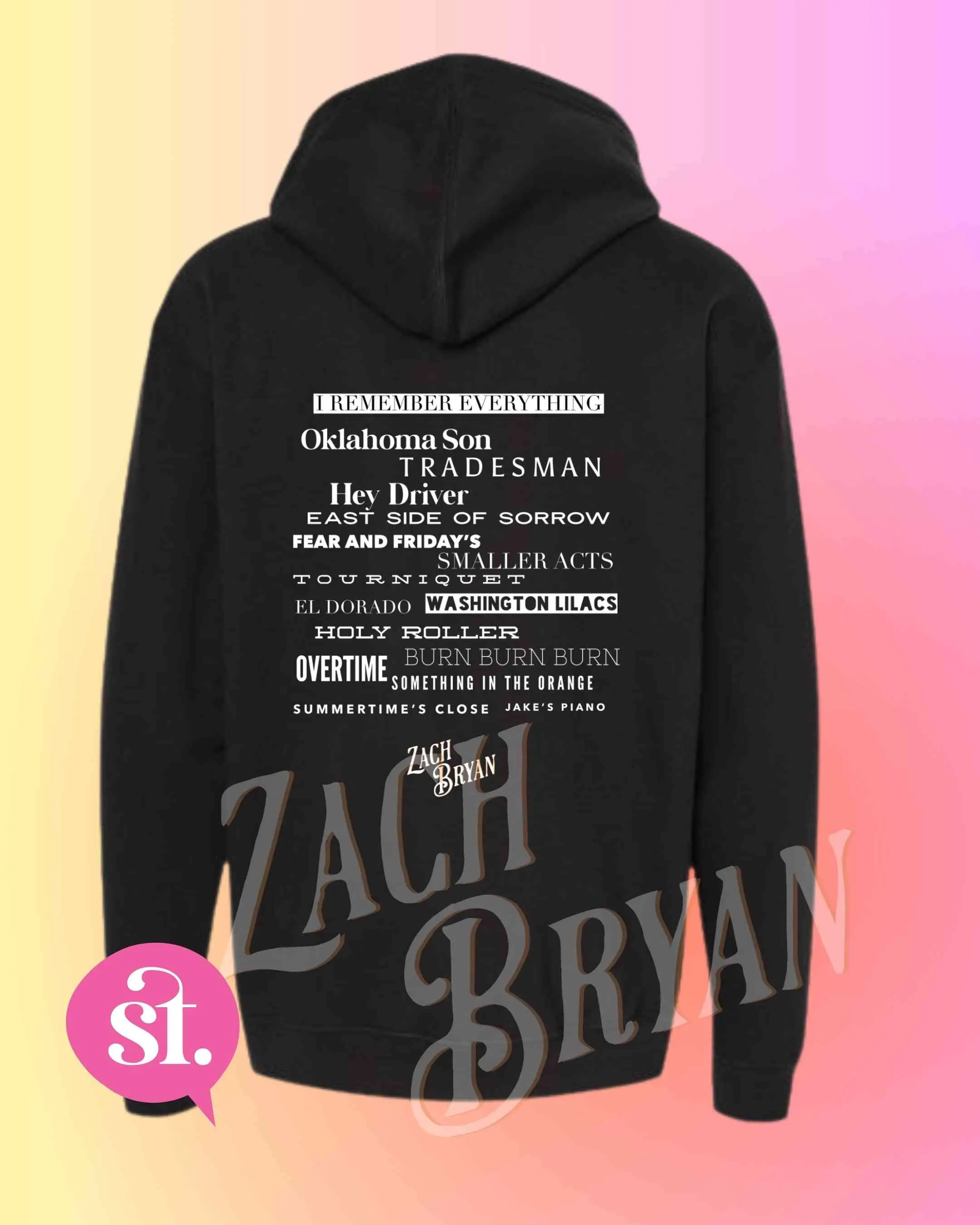 Zach Bryan - Premium, Double Sided Hoodie  Adult